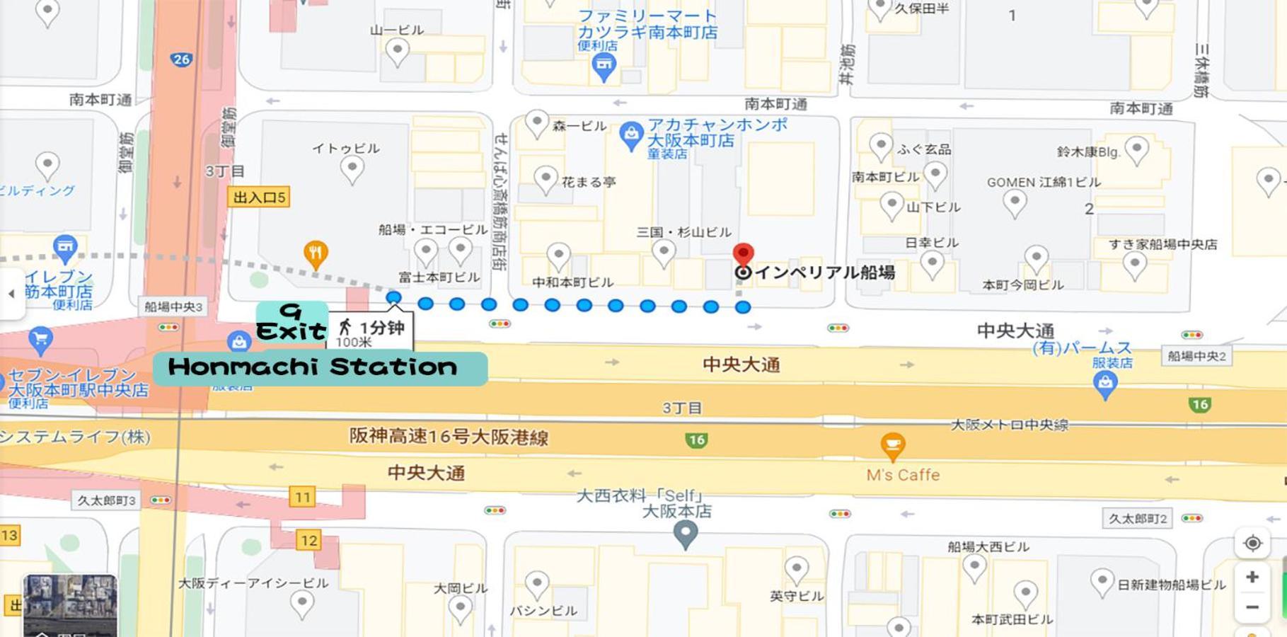 Imperial 心斎橋本町 Leilighet Ōsaka Eksteriør bilde